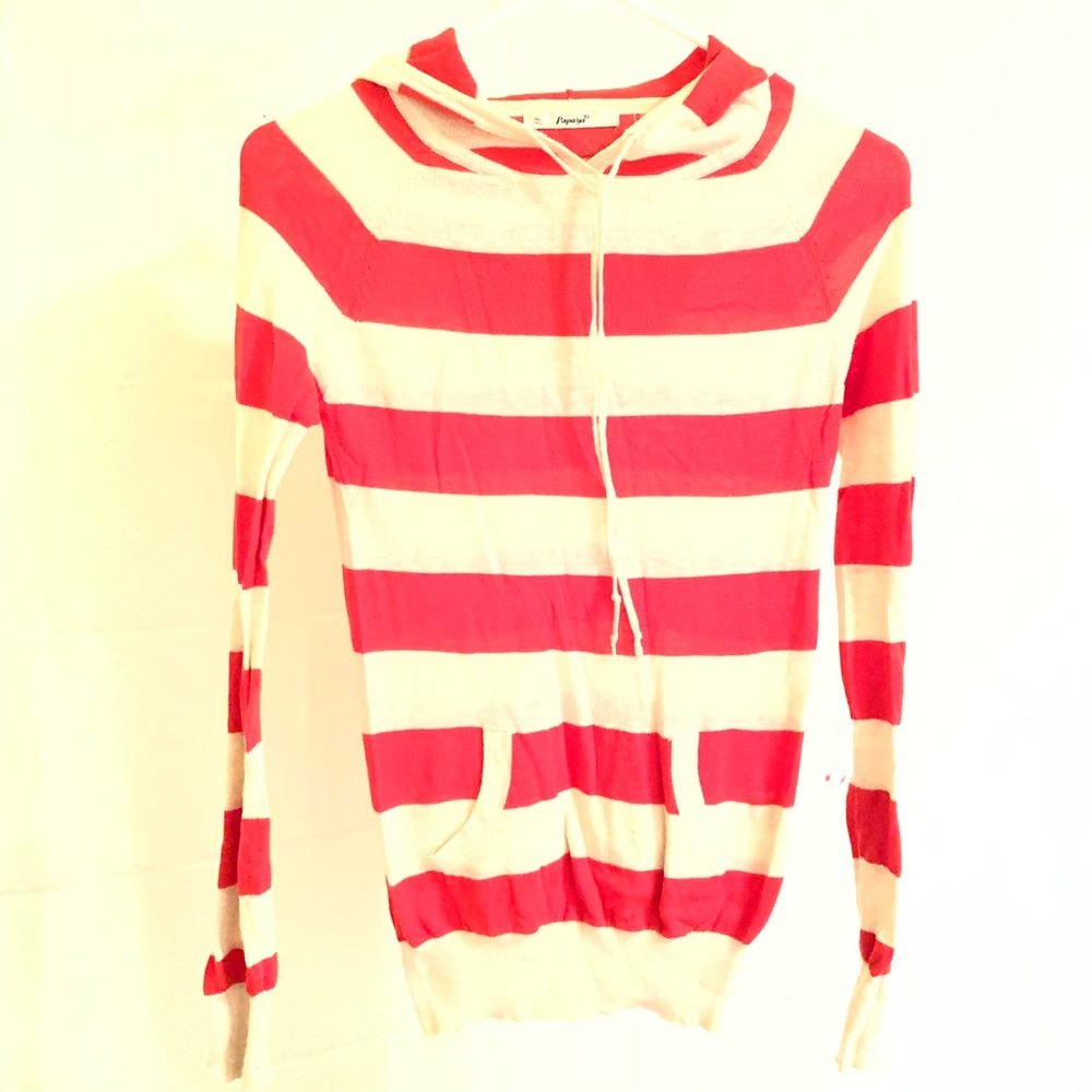 Very light Papaya sweatshirt w/ hoodie